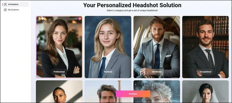 Open FlexClip's AI Headshot Generator