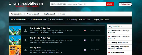  Download subtitles from English Subtitles 