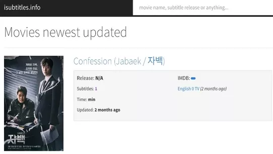Look for subtitles in Isubtitles
