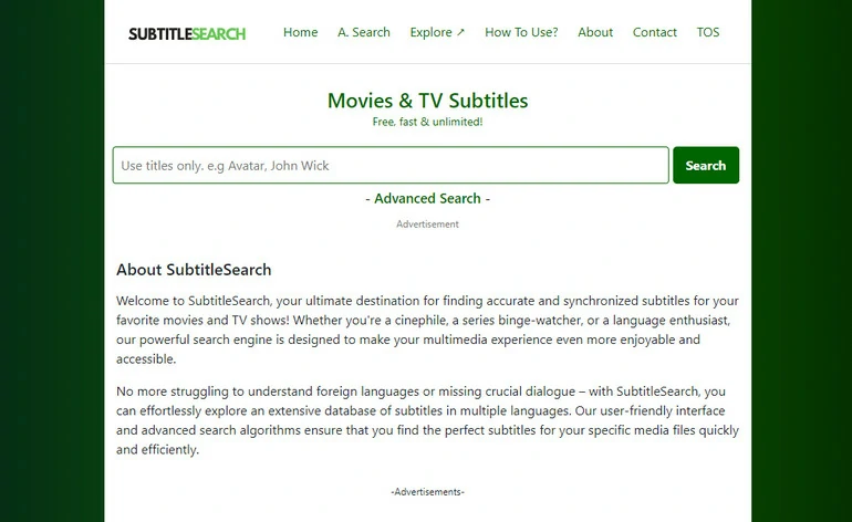 SubtitleSearch Overview