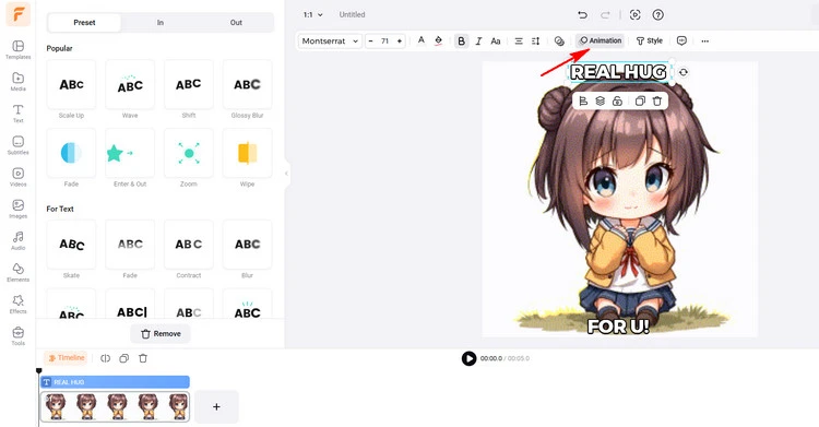 Add Animation to Your GIF Text - FlexClip