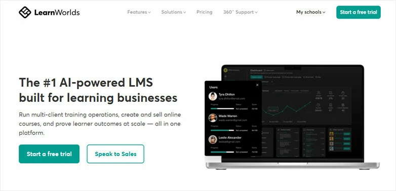 LearnWorlds - Best LMS Platform for Creating and Selling Training Videos