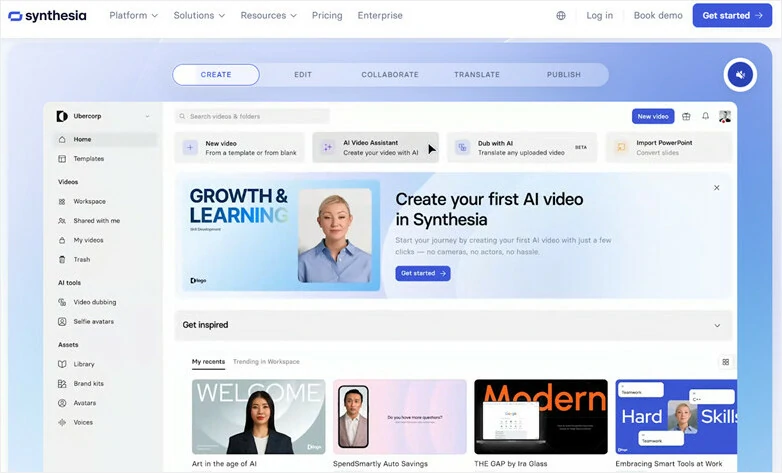 Synthesia - Best Training Video Maker with AI Avatars