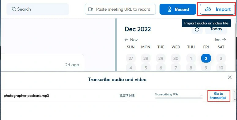 Upload Podcast video or audio to Otter and transcribe it to text automatically