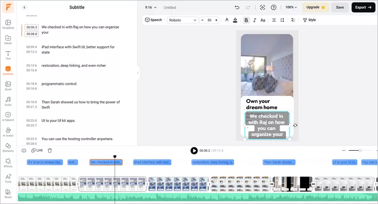 Translate TikTok video with FlexClip - Edit