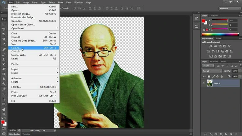 Transparent Image Maker - Photoshop