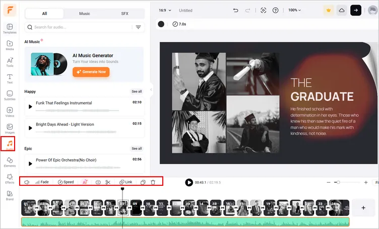 Make a Tribute Video with Photos & Music Online - Add Music