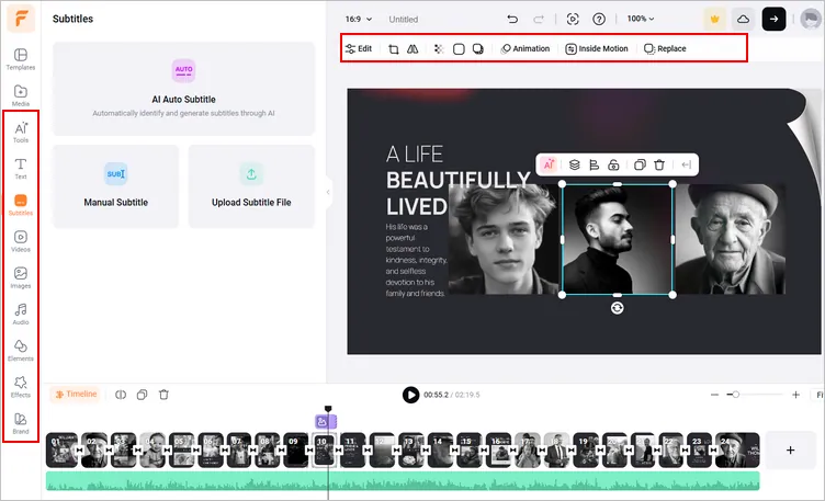 Make a Tribute Video with Photos & Music Online - More Edits