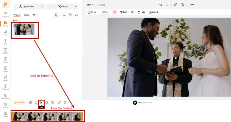 Move the Trimmer Slider to Remove Unwanted Parts from Video