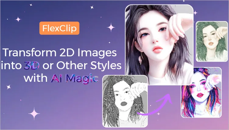 2D to 3D Image Converter: FlexClip