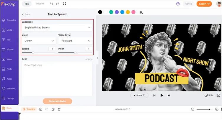 Article to Audio Podcast with TTS - Voice Setting