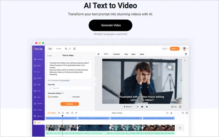 AI Text to Video Tool for Converting Article to Podcast