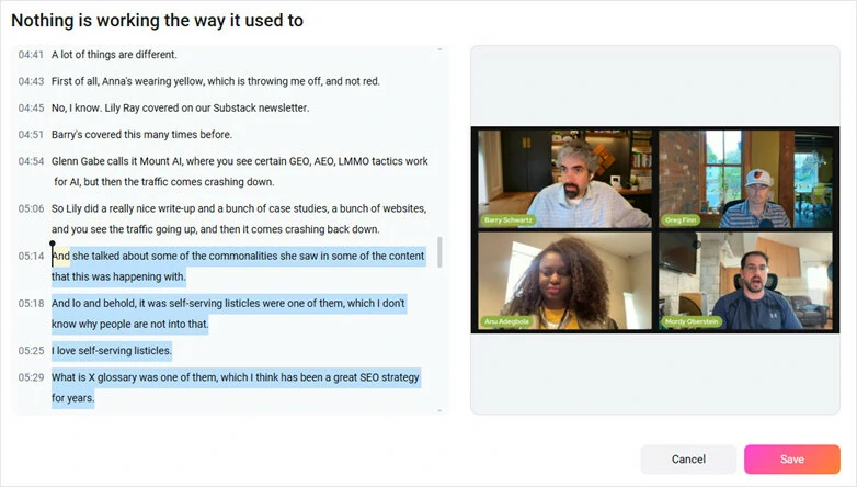 Preview AI-generated Clips and Select Your Preference