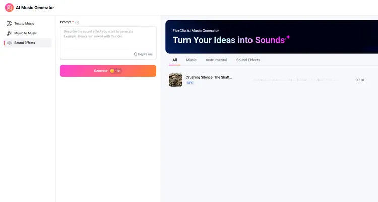 Add TV Static Sound Effects to Video - FlexClip