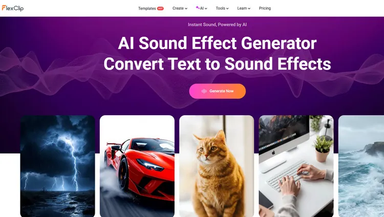 Add TV Static Sound Effects Manually - FlexClip