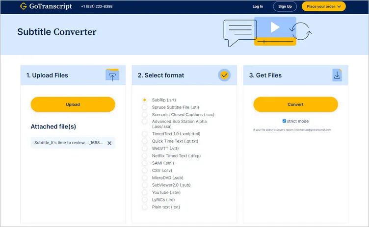 TX to SRT Converter: GoTranscript