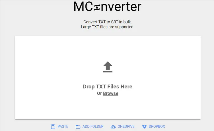 TXT to SRT Converter: MConverter