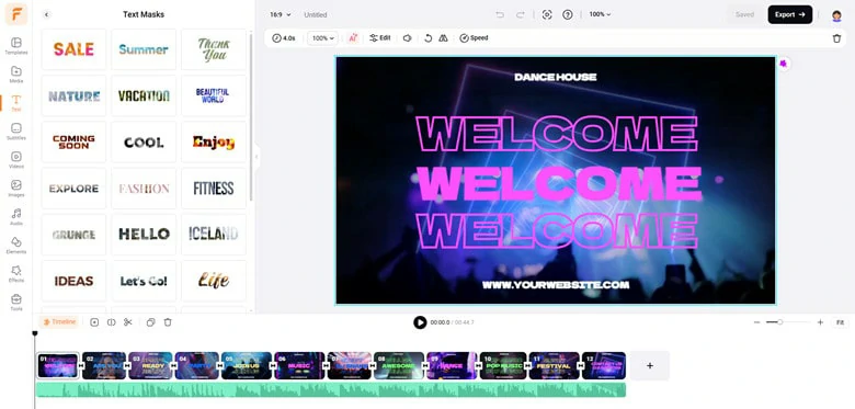 Customize Kinetic Typography in Your Video with FlexClip