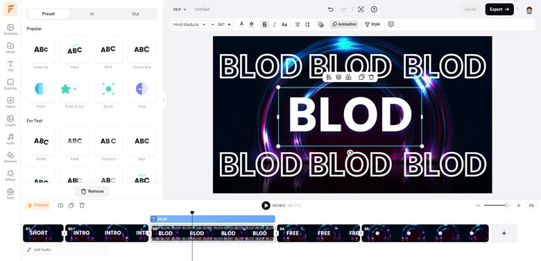 Edit the Typography Video as You Like