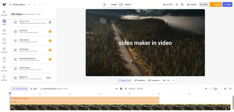 Typography Video Maker with AI - VEED