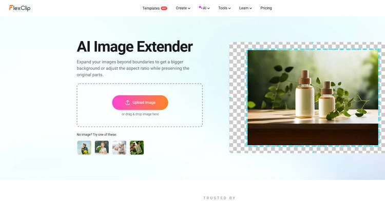 AI Image Extender - FlexClip