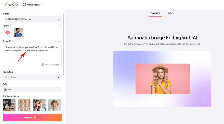 Uncrop Your Photos - FlexClip