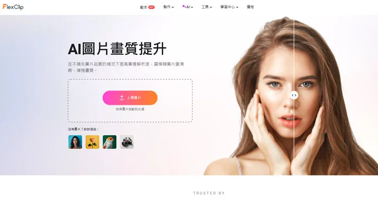 去除圖片模糊工具 - FlexClip