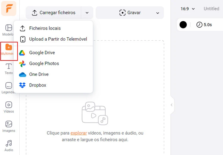 Import your audio file FlexClip