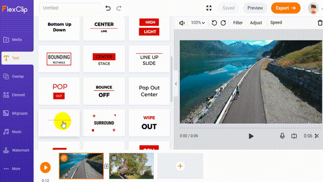  FlexClip video editor 