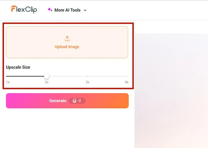 Access FlexClip's Image Upscaler and Upload Your Images