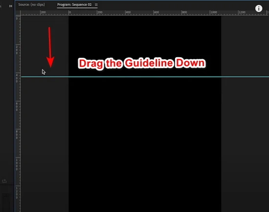 Vertical Split Screen Video on Premiere Pro - Move the Guidelines
