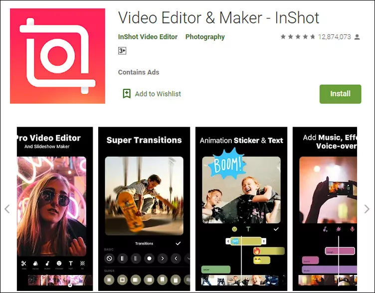 Mobile Vertical Video Editing App - Inshot