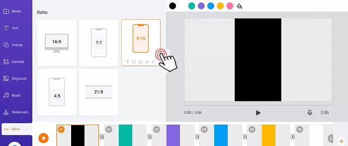 Adjust the aspect ratio of the canvas of a video collage