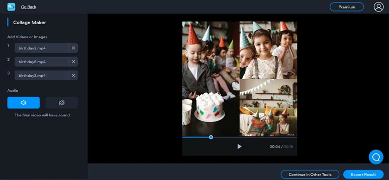 Create a birthday video collage by Fastreel video collage maker