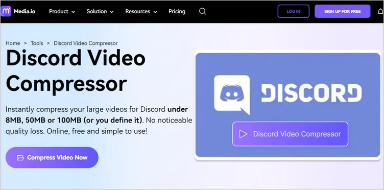 Online Discord Video Compressor - Media.io