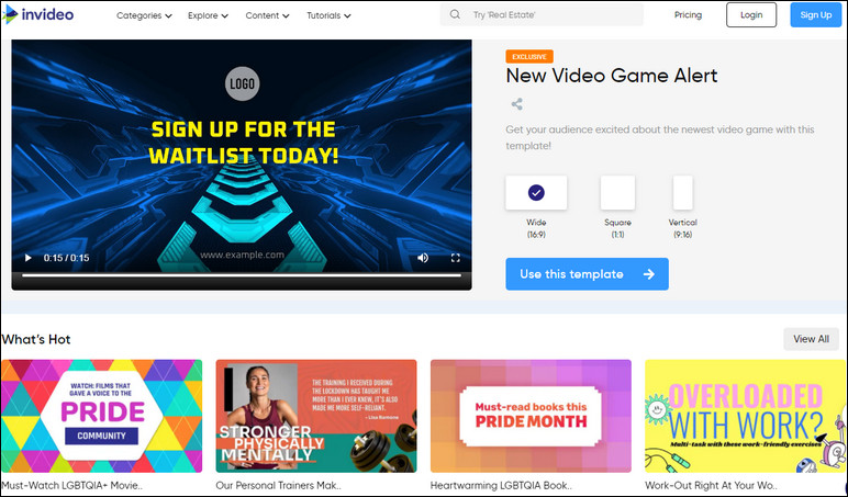 Gaming Video Templates - InVideo