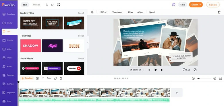 Video Editor with Template Online - FlexClip