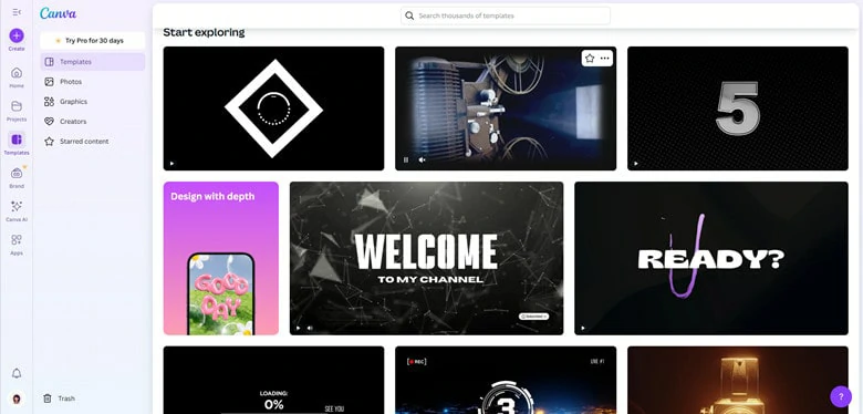 Video Editor with Template Desktop - Canva