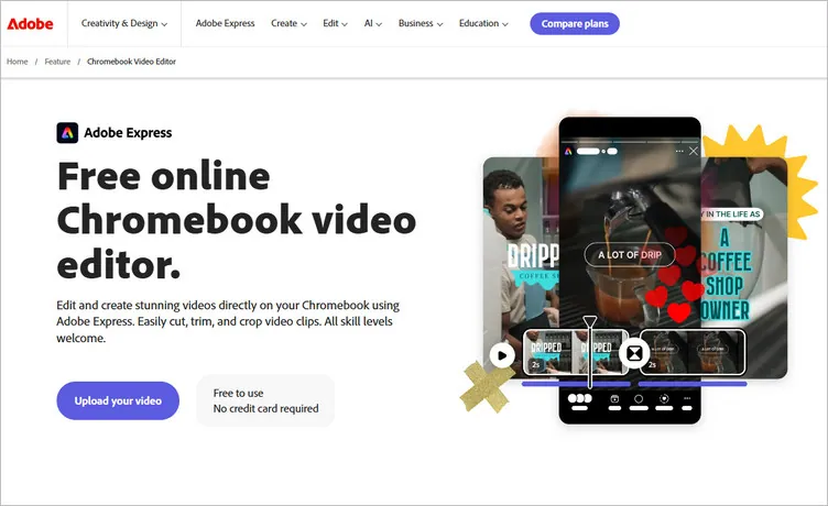 Video Editor for Chromebook - Adobe Express