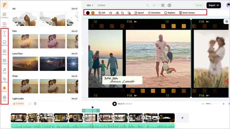  Edit Videos on Chromebook Easily with FlexClip - Effects