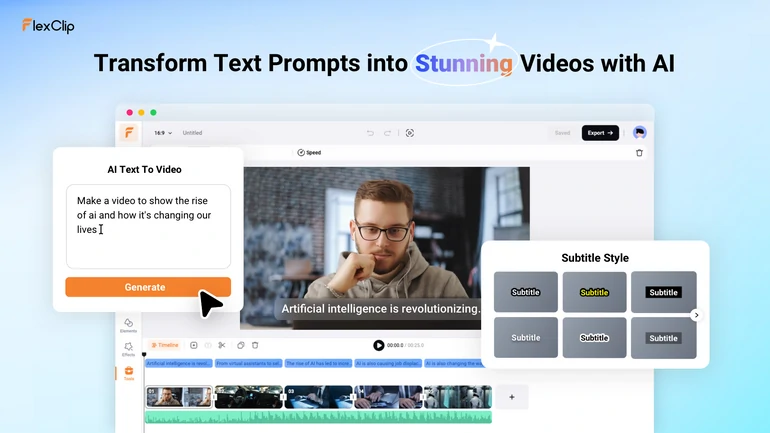 FlexClip Text to Video Overview