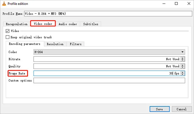 Change Video Frame Rate with VLC - Set Frame Rate