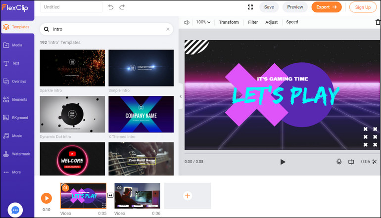 intro maker  Free templates and video effects