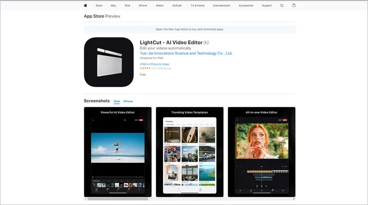 Video Lighting Editing App - LightCut