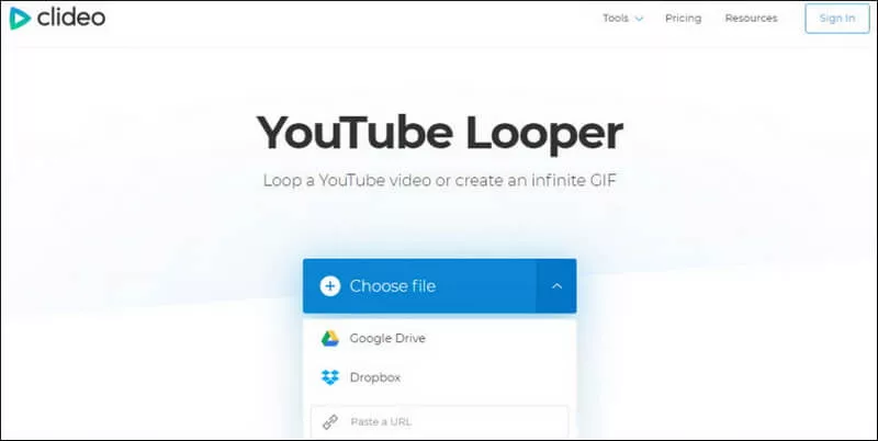 Loop Videos Online with Clideo