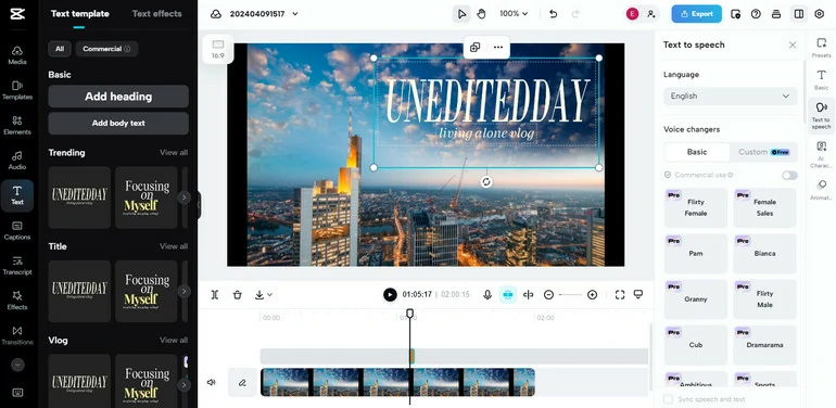 CapCut Video Editor with AI Text-to-Speech Overview