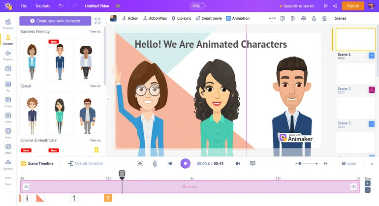 Animated Characters in Animaker