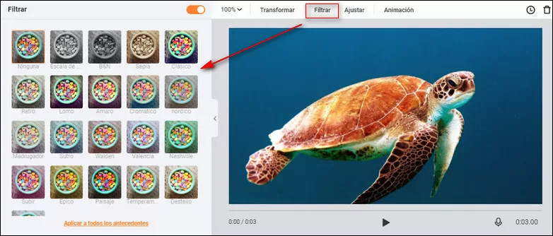 Add A Filter to Improve Video Quality 