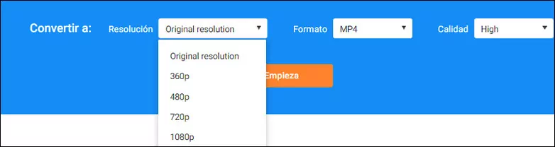  Select 1080p resolution to enhance your video quality