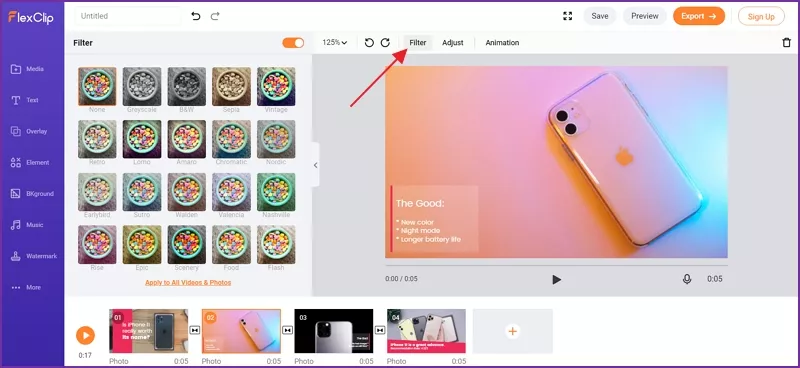 Add A Filter to Improve Video Quality